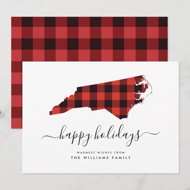 JOYEUX VACANCES Chaleureuses De Caroline Du Nord (Devant / Derrière)