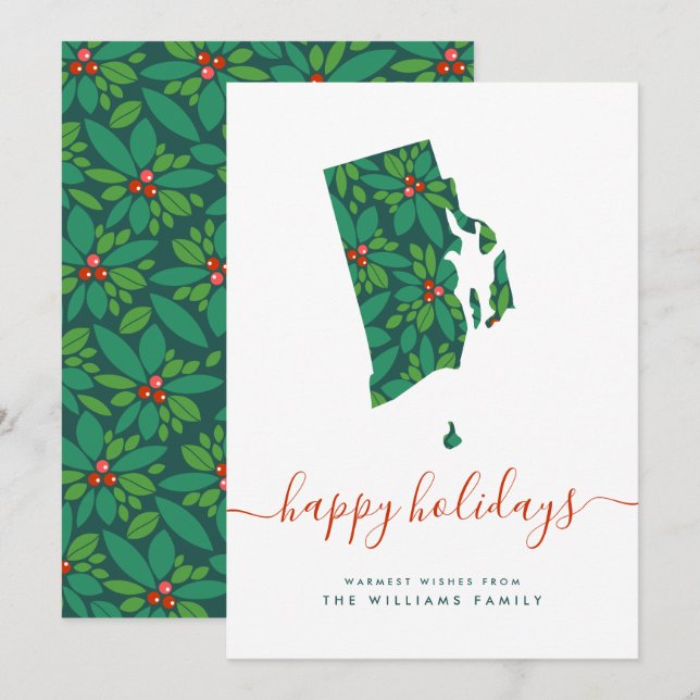 JOYEUX VACANCES Chaleureuses De Rhode Island (Devant / Derrière)