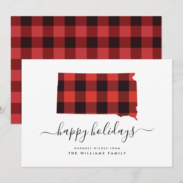 JOYEUX VACANCES Chaleureuses Du Dakota Du Sud (Devant / Derrière)