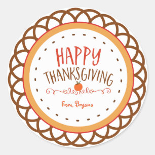 Joyeux vacances de Thanksgiving automne Stickers