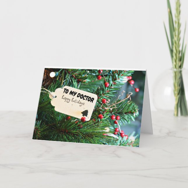 JOYEUX VACANCES **DOCTER** CARTE DE NOËL (Devant)