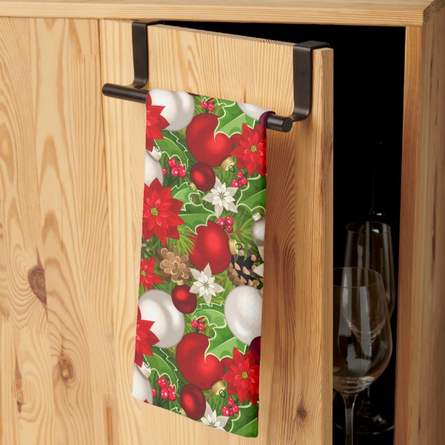 Joyeux Vacances Serviette de cuisine (Pliage en tiers)
