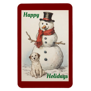 Joyeux vacances Snowman Flexible Photo Magnet
