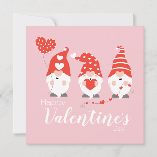 Joyeux Valentin Gnomes Rouge Rose (Devant)