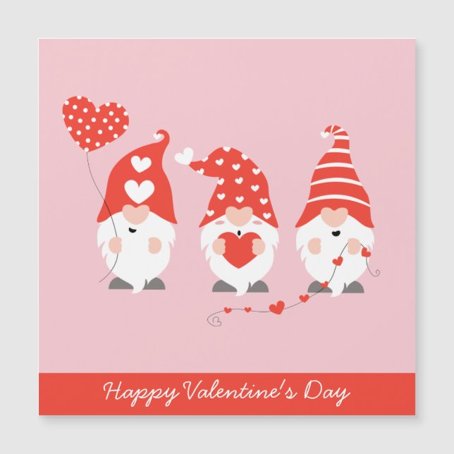 Joyeux Valentin Gnomes Rouge Rose (Devant)