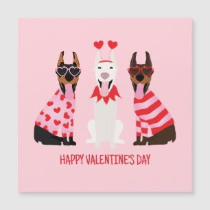 Joyeux Valentines Day Chiens Dobermann