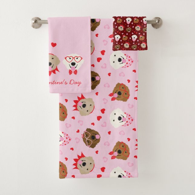 Joyeux Valentines Day Golden Retriever Dogs (En situation)