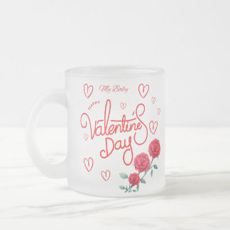 Joyeux Valentines Day Rouge Rose Mug