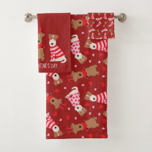 Joyeux Valentines Day Welsh Wire Fox Terrier Chien