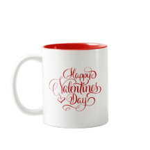 Joyeux Valentines Jour Script Lettré café Mug