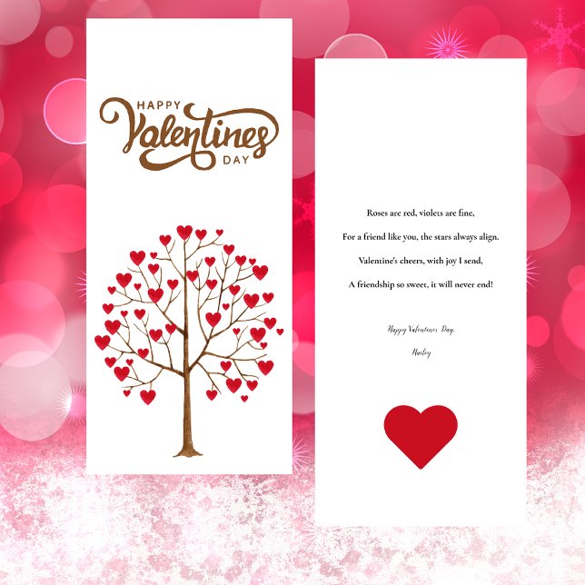 Joyeux Valentines Journée À Un Ami Carte Plat (Créateur téléchargé)