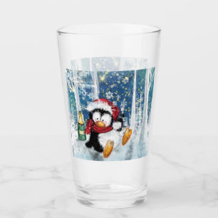 Joyeux verre de Noël de pingouin