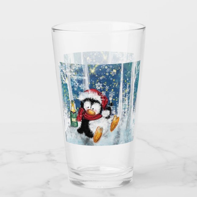 Joyeux verre de Noël de pingouin (Devant)