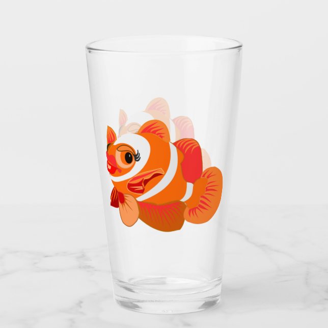 Joyeux verre de poisson d'or (Devant)
