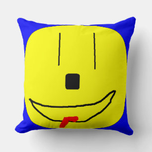 Joyeux visage souriant Emoji, Enfants Art, Coussin