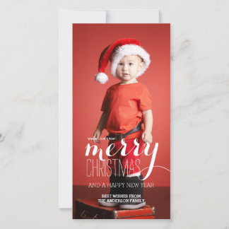 Joyeux voeux Joyeux Noël | Carte photo de vacances