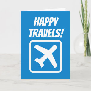 Joyeux voyage carte de bonne chance et d'au revoir