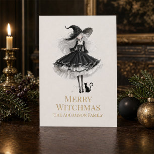 Joyeux Witchmas Carte de vacances gothique sombre