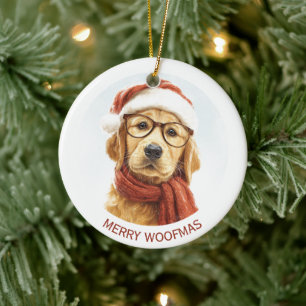 Joyeux Woofmas Ornement personnalisé avec photo