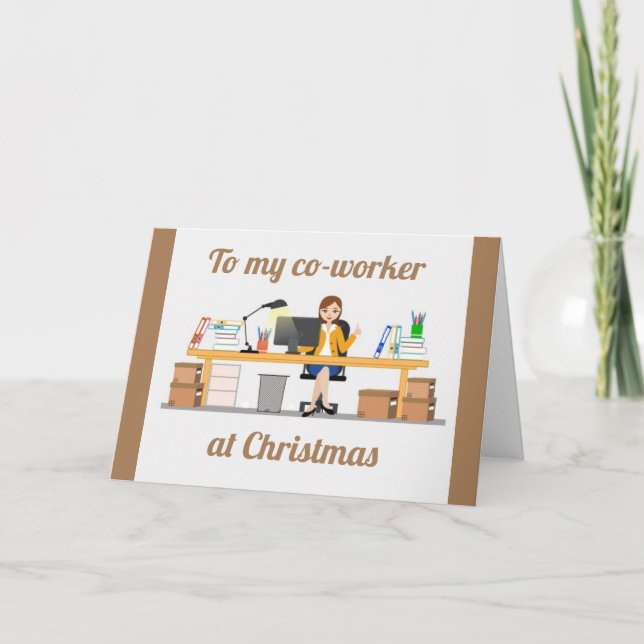 JOYEZ NOËL À UN COTRAVAILLEUR ET UNE CARTE D'AMI (Devant)