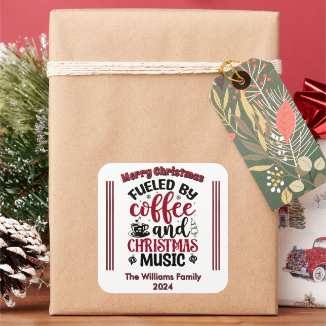 Joyful Coffee Vibes Holiday Stickers (vacances)