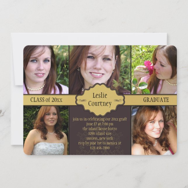 Joyful Day Photo Graduation Invitation (Devant)