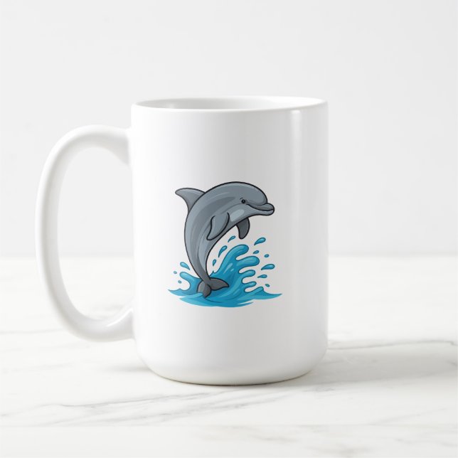 Joyful Dolphin Splash - Mug (Gauche)