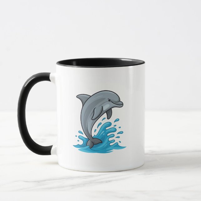 Joyful Dolphin Splash - Mug (Gauche)