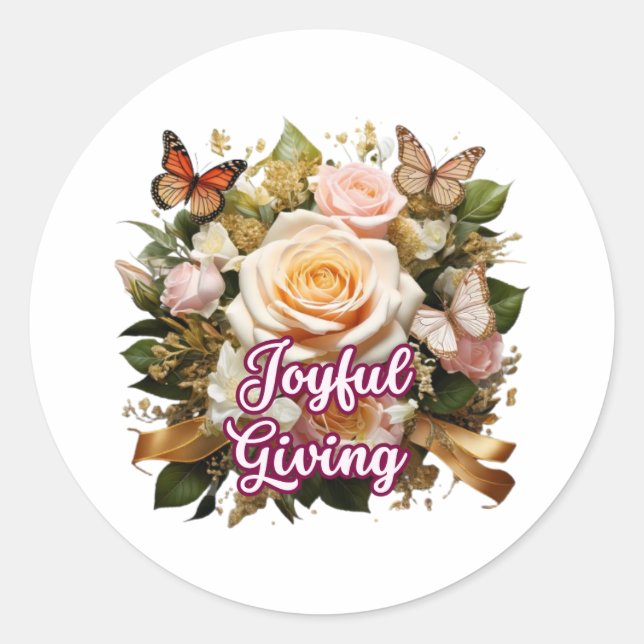 Joyful Giving — Inspirational Sticker for Kindness (Devant)