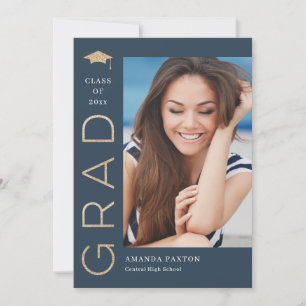 Joyful Grad Editable Color Graduation Invitation