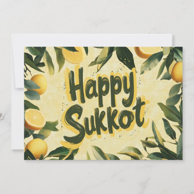 🌿 🍋 Joyful Harvest : une carte de Bénédiction de (Devant)