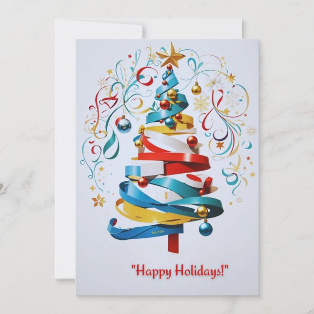 Joyful Holiday Christmas Tree : Carte de voeux (Devant)