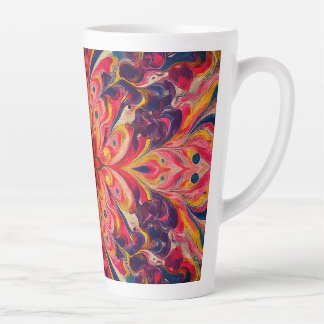 Joyful Kaleidoscope Color Latte Mug (Droite)
