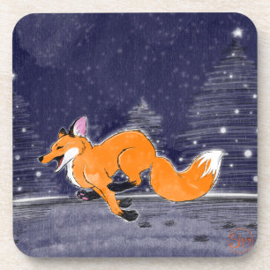 Joyful Running Dessous de verre Set Fox