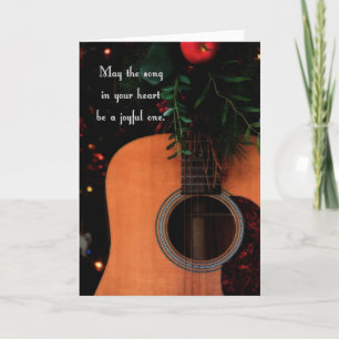 Joyful Song Acoustique Guitare Carte de Noël