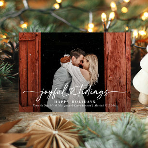 Joyful Tidings Newlywes Carte photo de vacances
