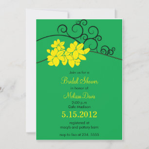 Joyous Blooms - Floral Bride invitations douche