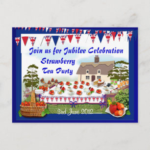 Jubilee Fraise Tea Party ~ Carte postale