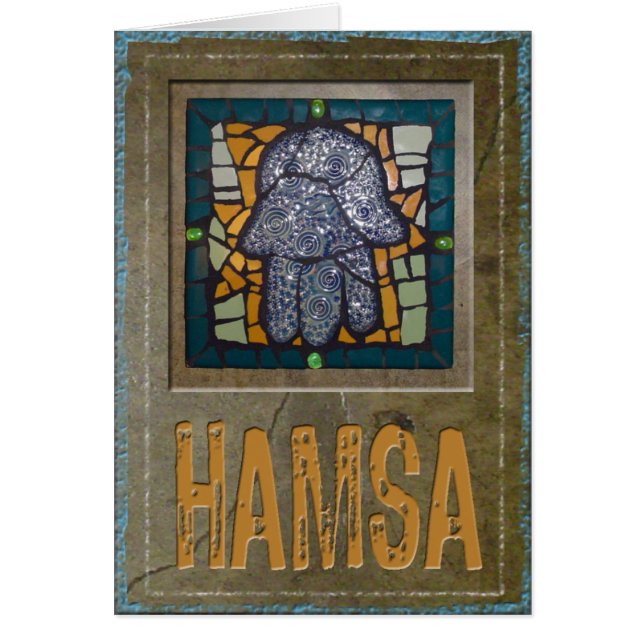 Judaica : Mosaïque Hamsa avec l'arrière - plan de (Devant)