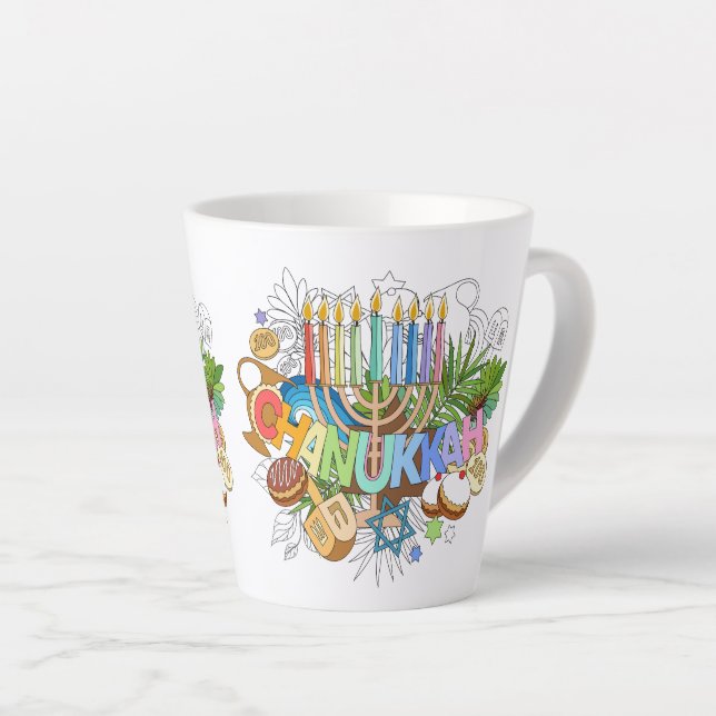 Judaïque - Chanukah Latte Mugs - Logiciels cadeaux (Angle droit)