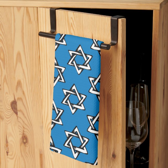 Judaïque - Serviettes de cuisine - Vacances - Moge (Pliage en tiers)