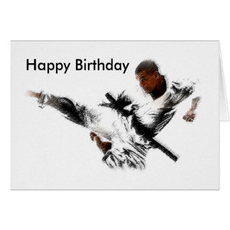 carte anniversaire judo