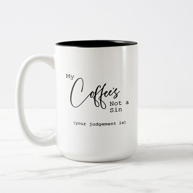 Jugement Mug - Mon café n'est pas un péché (Gauche)