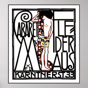 Jugendstil - Art Nouveau Poster : Cabaret Flederma