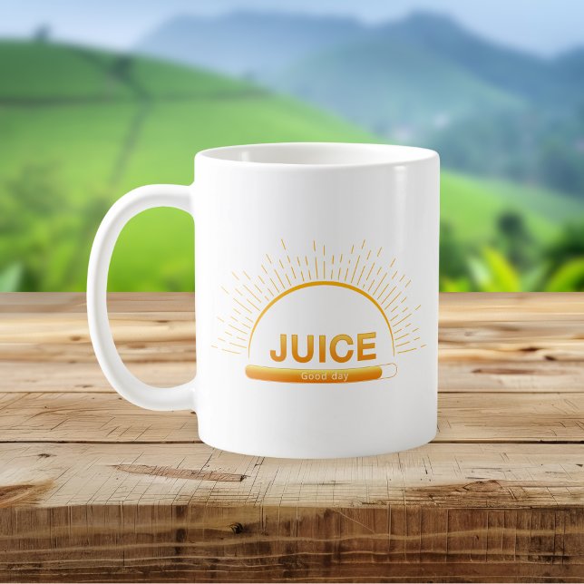 Juice Good Day Orange Yellow Mug (Créateur téléchargé)