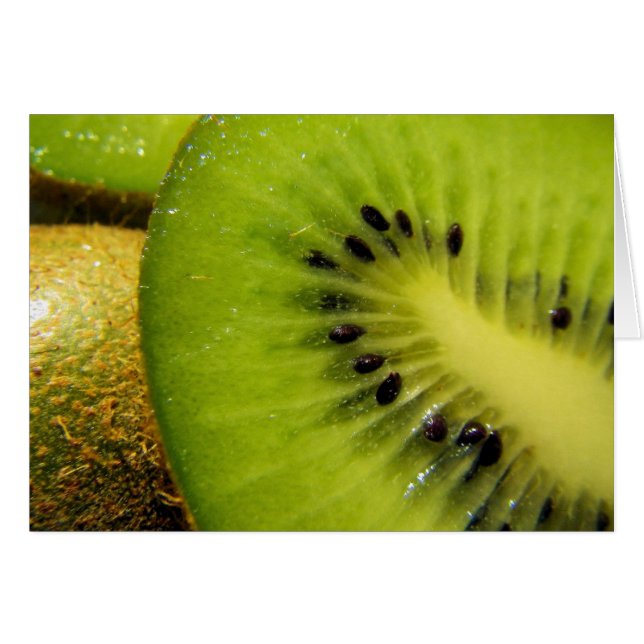 Juicy Kiwi - Carte de voeux intérieure vide (Devant horizontal)