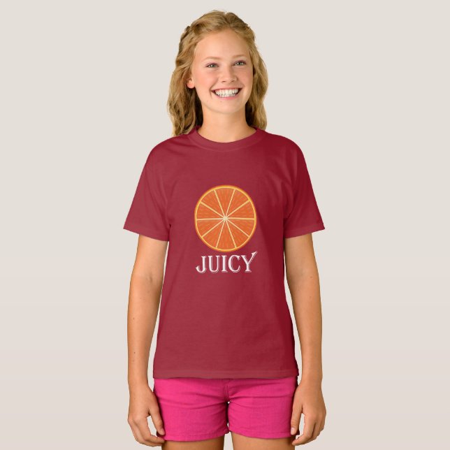Juicy Orange - T-Shirt de base pour filles (Devant entier)