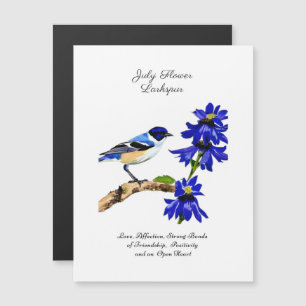 Juillet Mois de naissance Fleur Bluebird et Larksp