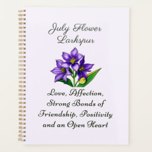 Juillet Mois de naissance Fleur Larkspur Floral Ar