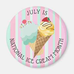 Juillet National Glace Mois Refrigerator Magnet